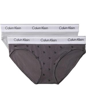 Calvin Klein Icon Cotton Modal Bikini Briefs 2pk - Grey