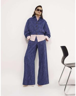 River Island Wide Leg Trousers - Blue