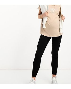 Mama.licious Mamalicious Maternity jegging With Over The Bump Band - White