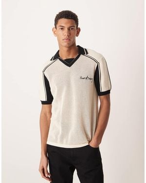 House Of Sunny Keepers Knit Polo Shirt - Natural