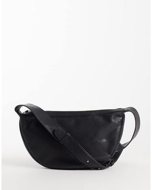 Barneys Originals Real Leather Cross-Body Bag - Black