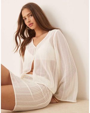 esmé studios Esmee Exclusive Crochet Beach Top - Natural