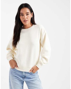 Pieces Felpa Oversize Sporco - Bianco