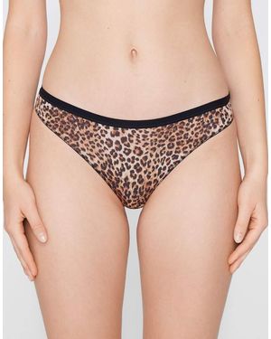 Tezenis Printed Cotton Brazilian Briefs - Natural