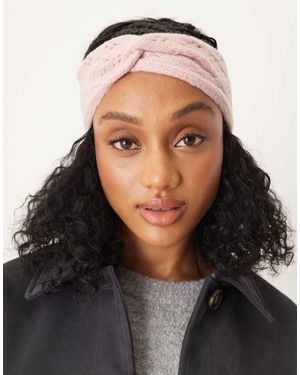 ASOS Knit Pointelle Loop Through Headband - Black