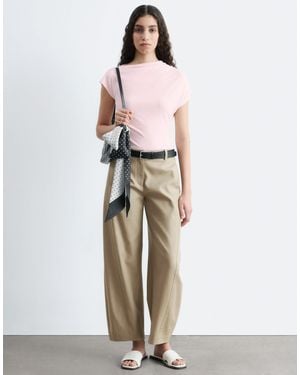 & Other Stories Cotton Barrel Leg Pants - Blue