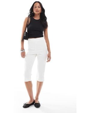 ASOS Denim Capri Trousers - White
