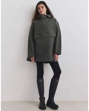 Aim'n Anorak Oversize Impermeable En Dark Ivy-Verde - Gris