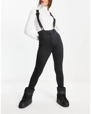 Threadbare Ski Trousers With Braces - Black