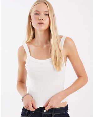 Free People So Soft Seamless Scoop Tank Top - White