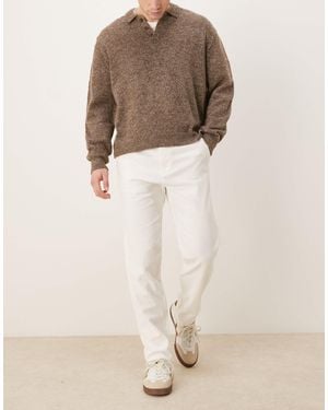 SELECTED Linen Blend Slim Tapered Trouser - Natural