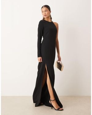 Mango Capsule One Shoulder Maxi Dress - Black
