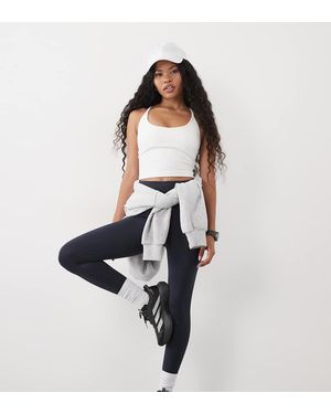4505 Petite Icon Active Legging Da Corsa Con Coulisse - Bianco