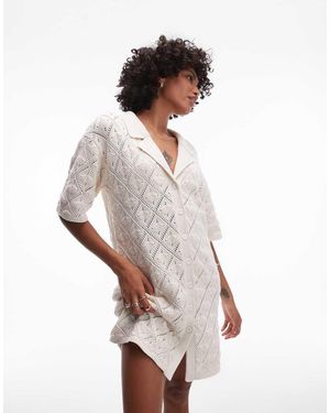 Rhythm Vestido Camisero De Punto Jaffa De - Neutro