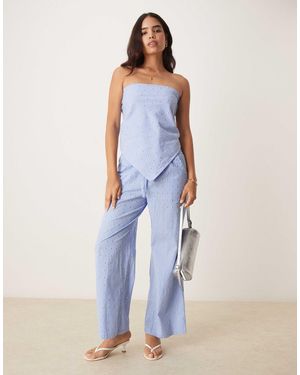 Never Fully Dressed Cotton Hotfix Wide Leg Trouser Co-ord - Blue