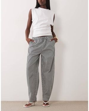 WeWoreWhat Drawstring Waist Pull On Balloon Trousers - Grey