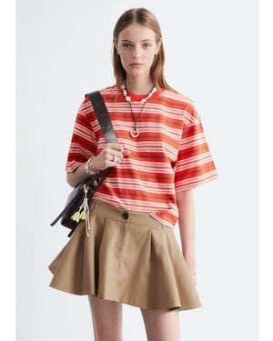 & Other Stories Minifalda Plisada En Claro-Neutro - Rojo