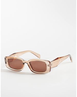 ONLY – rechteckige sonnenbrille - Pink