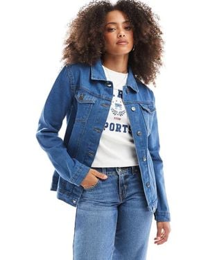 Brave Soul Oversized Denim Jacket - Blue