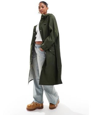 ASOS Parka Impermeabile Gommato Kaki - Verde