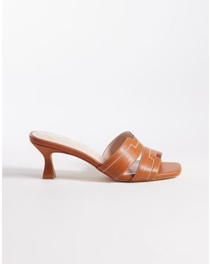Raid Clydie Kitten Heel Mule Sandals - Pink
