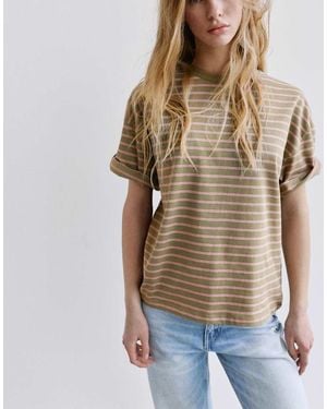 Pull&Bear Oversize Short Sleeve T-Shirt - Natural