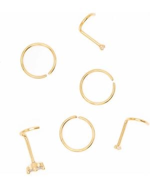 Lovisa – 6er-pack nasenpiercings - Weiß