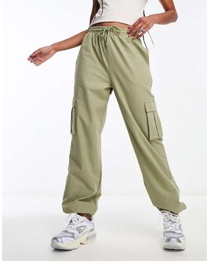 Noisy May Cargo Trousers With Pocket Details - Green