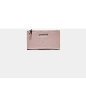 Stradivarius – langes, schimmerndes kartenetui - Pink
