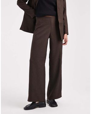 Vero Moda Wide Leg Tweed Look Tailored Trouser Co-ord - Black