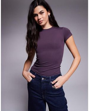Edikted Becca Boat Neck Top - Purple