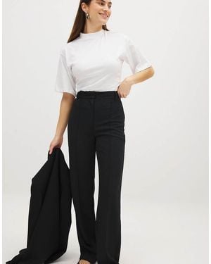 NA-KD Wide High Waist Trouser - Grey