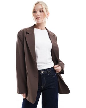 Pull&Bear Oversized Mansy Blazer - Brown