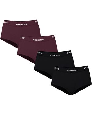 Pieces – boxershorts - Rot