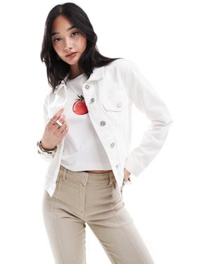 French Connection – klassische jeansjacke - Weiß
