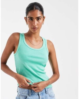 Gap Cotton Ribbed Vest - Blue