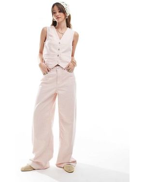 Object Wide Leg Jeans Co-ord - White
