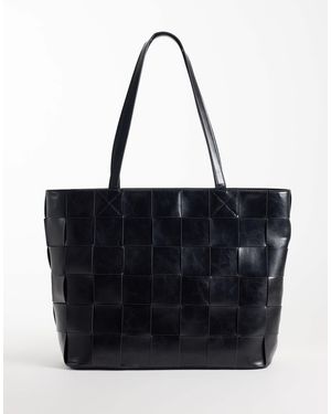 ASOS Tote-bag mit geprägter webstruktur - Schwarz