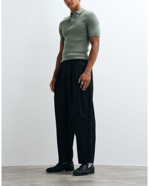 ASOS Oversized Tapered Trousers - Black