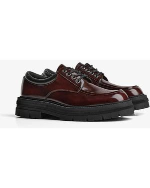 Bershka Smart Shoes With Moc Toe - Brown