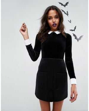 Missguided Wednesday Addams Halloween Body - Black