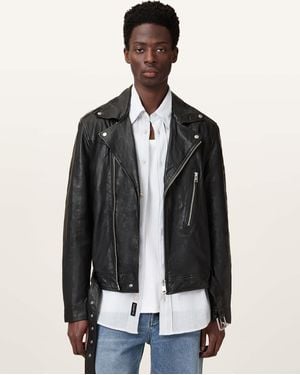 AllSaints – comet – bikerjacke - Schwarz