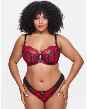 Ann Summers Fuller Bust Endless Attraction Non Padded Plunge Bra - Red
