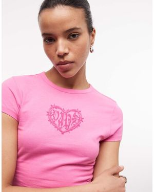 Vans T-Shirt Met Hartje Van Prikkeldraad - Roze