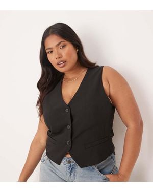 ASOS Curve Tailored Waistcoat - Black