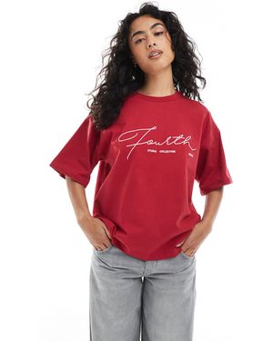 4th & Reckless – oversize-t-shirt - Rot