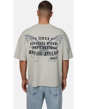 Good For Nothing Boxy Fit Graphic Tee - Grey