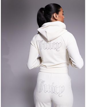 Juicy Couture – madison – kapuzenjacke aus velours - Mehrfarbig