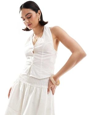 esmé studios Esmee Exclusive Halter Top Co-Ord - White