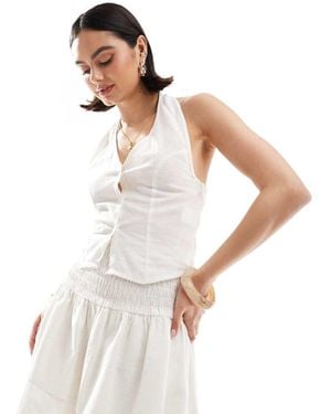 esmé studios Esmee Exclusive Halter Top Co-Ord - White